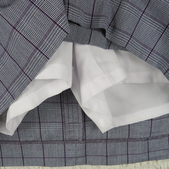 Cutter & Buck*‎ Women's 1.5" Belt Loop Double Front Pocket Plaid Skort~ Size 2 - Picture 3 of 9